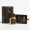Maverick 50 ml perfume and Vayro Signature 10 ml attar with their packaging on white